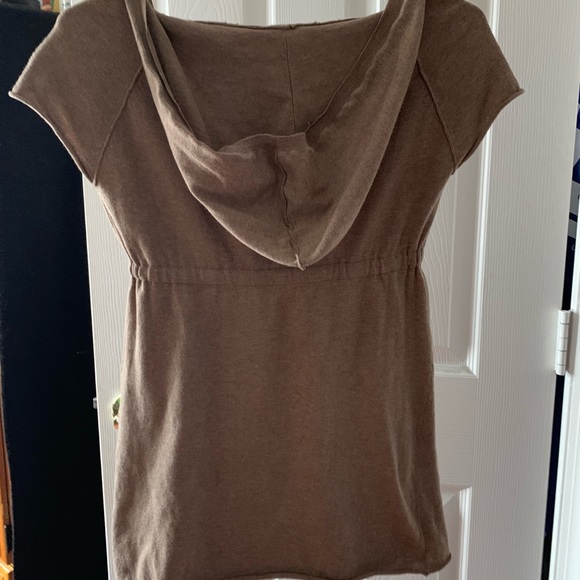 Mossimo Supply Co.Blouse w/ hoodie, Brown, size Sm - Picture 2 of 2